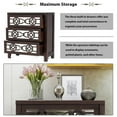 thumbnail image 3 of Storage Cabinet with 3 Drawers and Decorative Mirror, 28" Accent Assembled Sofa Console End Table for Entryway Dining Room Living Room, Solid Wood Frame and Legs with MDF Panels(Espresso), 3 of 7