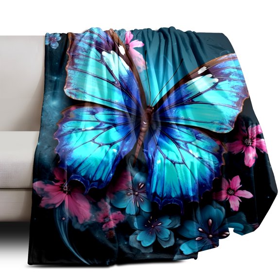 Throw Blanket Soft Plush Fleece Blanket 30In × 39In Home Decor Cozy Camping Blanket for Gift Bedding Essentials