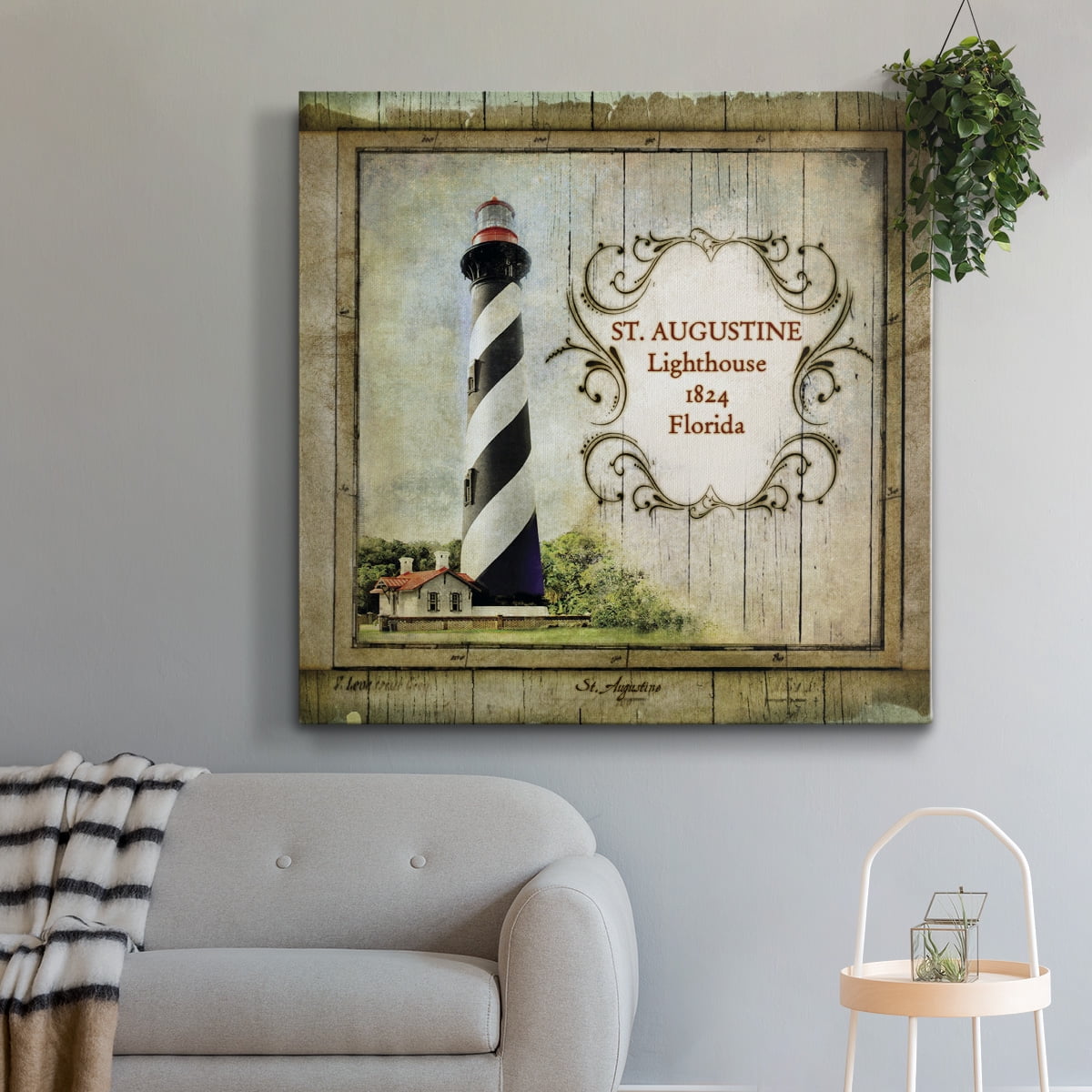 Wexford Home Florida Lighthouse IX-Premium Gallery Wrapped Canvas, 24" x 24" - Ready to Hang
