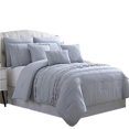 thumbnail image 1 of The Urban Port BM222755 Assisi Comforter Set with Reverse Pleats & Lace, Gray - Queen Size - 8 Piece, 1 of 2