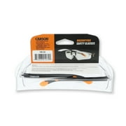 Carson Safety Glasses +2.5 Diopter with Scratch-Resistant Polycarbonate Lens 1.5x Magnifier Flip-Up Lens System
