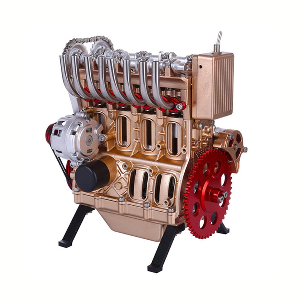 Teching 3D Car Engine Model Kit Assembly Adult Toys Mini Inline 4 Cylinders Engine Education