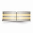thumbnail image 3 of Titanium Real 14kt Yellow Inlay Flat 8mm Polished Band Size: 7; for Adults and Teens; for Women and Men, 3 of 6
