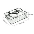 thumbnail image 2 of Uxcell L Size Clear Toiletry Bag Makeup Cosmetic Pouch with Zipper Handle, Black 2 Pack, 2 of 6