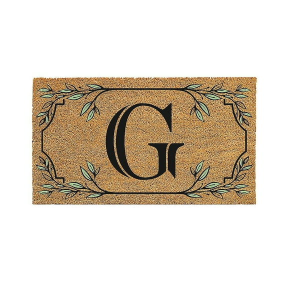 28" x 16" Monogram Coir Mat, Letter "G"