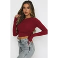 thumbnail image 4 of Dry Crop Tops Long Sleeve  Side Drawstring, 4 of 11