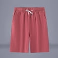 thumbnail image 1 of pstuiky Pantalones cortos para hombre, Pantalones cortos transpirables de color liso para hombre, informales, para vacaciones, con bolsillos Pantalones cortos cargo, 1 of 4