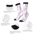 thumbnail image 4 of Balery Lavender Flowers Calcetas Largas con Estampado para Hombre y Mujer – Suaves y Transpirables, Talla Única (US 5-11), 4 of 6