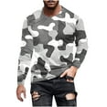 thumbnail image 2 of LEBONYARD Mens Shirts Clearance under $5.00,Mens Hoodies Pullover,Fashion Men Casual Camouflage Printing Long Sleeve Round-Neck Blouses Shirts Camouflage M, 2 of 5
