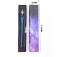 thumbnail image 4 of Wmhnj Juego de pluma de inmersin de vidrio para caligrafa con 12 tinteros para rotulacin y dibujo a mano. 1 pluma de vidrio de borosilicato de alta calidad con lentejuelas decorativas y, 4 of 8