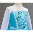 thumbnail image 6 of LOEL Girls Princess Dress Christmas Birthday Party Queen Dress up for Toddler Long Sleeve Sequin Blue Fancy Outfit, 6 of 9