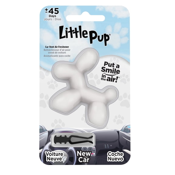 Little Pup 96601 New Car Scent Car Air Freshener Clips to A/C Air Vent Alcohol-Free Fragrance Oil Non-Hazardous and Non-Toxic Plastic, Set of 6New Car Scent Car Air Freshener Vent Clip, Pack of 1