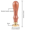 thumbnail image 2 of 1 pc DIY Scrapbook Brass Wax Seal Stamp and Wood Handle Sets Snowflake Golden 8.9cm Stamps: 2.54x1.45cm, 2 of 4