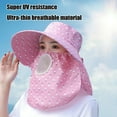 thumbnail image 5 of PATLOLLAV Sun Cap Fishing Hat Wide Brim Hat with Detachable Face Cover & Neck Flap Outdoor Sun Protection Hat for Women, 5 of 6