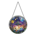 thumbnail image 5 of KuphiL10C UFO Stained Glass Window Hanging, Planet Suncatchers for Windows, Universe Sun Catchers with Metal Chain and Hook, Wall Art Home Decor, Birthday Gifts, 5 of 5
