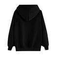 thumbnail image 3 of Vedolay Womens Long Sleeve Tops Womens Tops 2023 Fall Long Sleeve Loose Pullover Casua Solid Crewneck Sweatshirts,Black XXL, 3 of 4