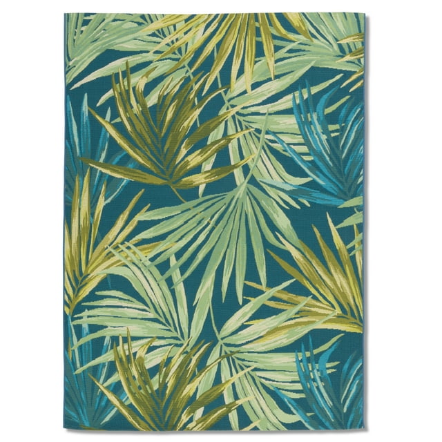 Erbanica Tapis Intérieur Extérieur à Feuilles Vertes, Design Unique, Facile à Nettoyer