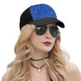 thumbnail image 5 of Naloa Blue Circles Mosaic Adult adjustable Print Baseball Hat, Patchwork curved brim baseball capfor Men and Women, One Size, 5 of 5