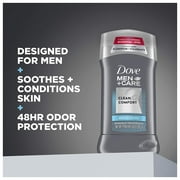 Dove Men+Care Deodorant Stick Clean Comfort 3 oz (Pack of 6)