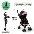 thumbnail image 5 of Summer by Ingenuity 3D Mini Lightweight Umbrella Stroller, Compact Fold, Recline, Canopy, Up to 45 pounds, Convenience Stroller for Travel, Pink, 5 of 14