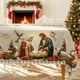 thumbnail image 4 of Suministros de decoración navideña, mantel navideño, decoración de árbol de Navidad, patrones de Natividad, estilo tradicional vintage para restaurantes, fiestas, cenas familiares, festivales al aire, 4 of 5