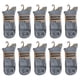 thumbnail image 3 of 10 pares de calcetines de media pantorrilla para hombre, informales, gruesos, transpirables, para botas y más cálidos. Gris, 3 of 9