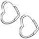 thumbnail image 1 of Aros plata esterlina 925 corazon asimetrico pequeños plateados 841, 1 of 2
