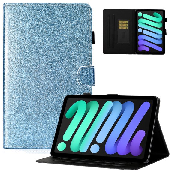 SaniMore for iPad 10th Generation 10.9" 2022 Magnetic Clasp Case, PU Leather Case with Card Slot & Kickstand Pencil Holder Shockproof Protective Case for iPad 10th Generation Women Men, Blue