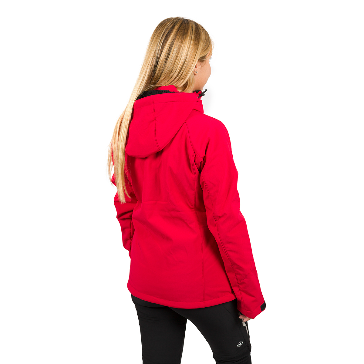 Izas Oshawa Women's Hooded Softshell Jacket (Large, Red/Red) - image 4 of 4