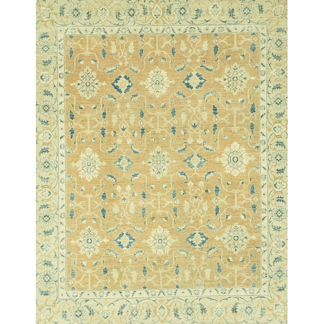 Ahgly Company Tapis d'Intérieur Rectangulaire Abstrait en Or Brun Abstrait, 8' x 10'