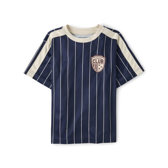 The Children's Place Boys Short Sleeve Striped Varsity Soccer Jersey, Sizes XS-XXL