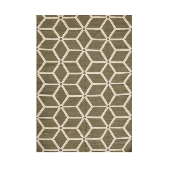 Alliyah Rugs Alliyah Handmade Black New Zealand Blend Wool Rug - 5' x 8'