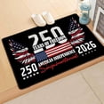thumbnail image 3 of 250 Anniversary USA Door Mat, 23x16 Inch Patriotic Vintage Flags Stars Anniversary Red Washable Low Profile Back Doormat USA 250th Anniversary Merchandise Entrance Decor, 3 of 5