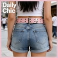 thumbnail image 4 of OQRKI Punk Style Belt for Women,Y2K Niche Pink Tone Western Outfit,43in, 4 of 7