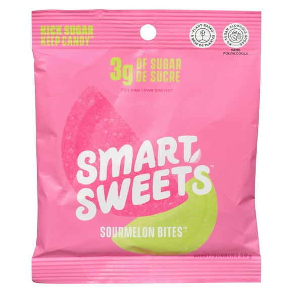 SmartSweets, Sourmelon Bites, 50g Pouch No artificial sweeteners or added sugar.
