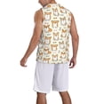 thumbnail image 2 of Sikiie Cartoon Corgi Basketball Jersey Reversible Men's Mesh Athletic Sports Shirts Training Practice S-4XLX-Large, 2 of 6