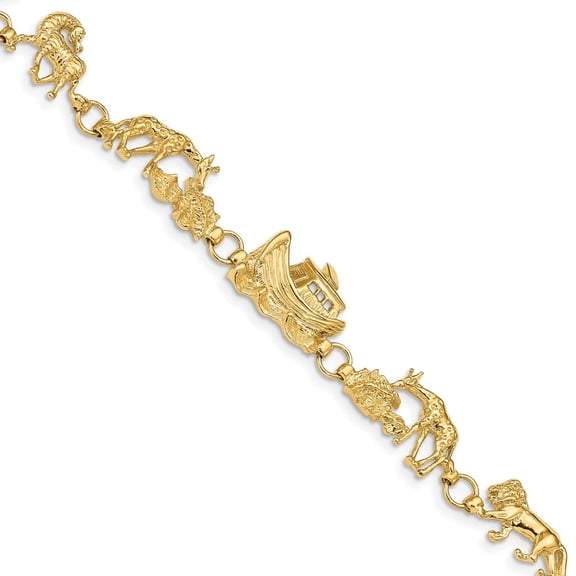 Auriga Fine Jewelry 14K Yellow Gold Noah's Ark Bracelet 7 inch for Women
