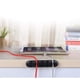 thumbnail image 3 of Organizador de cables USB Cable de silicona Enrollador Soporte de enchufe Escritorio de gestión Dispositivo de almacenamiento de cables Escritorio Organizador de cables Auricular (Negro), 3 of 3
