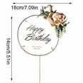 thumbnail image 4 of Billuyoard Cake Toppers Gold Acrylic Happy Birthday Cake Decoración Suministros Multifuncional Cake Toppers con letras Herramientas y accesorios para hornear blanco redondo, 4 of 6