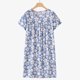 thumbnail image 1 of WILLBEST Vestidos con Curvas para Mujer, Camisón de Verano Floral de Manga Corta, Pijama Fino y Cómodo, Vestido Holgado para Estar En Casa UnitaGrandeGrandea, 1 of 3