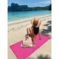 thumbnail image 4 of Cififendec Beach Towel, 31.5" x 51.2" Solid Color Super Soft Quick Dry Sand Free Oversized Bath Pool Swim Towel, Lightweight Travel Bath Towels Vacation Supplies, 31.5" x 51.2", Hot Pink, 4 of 5