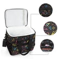 thumbnail image 6 of FORMRS Insulated Cooler Bag 24 Cans Capacity Soft Leakproof Lunch Box with Side Pockets, Black Neon Lightning, 6 of 7