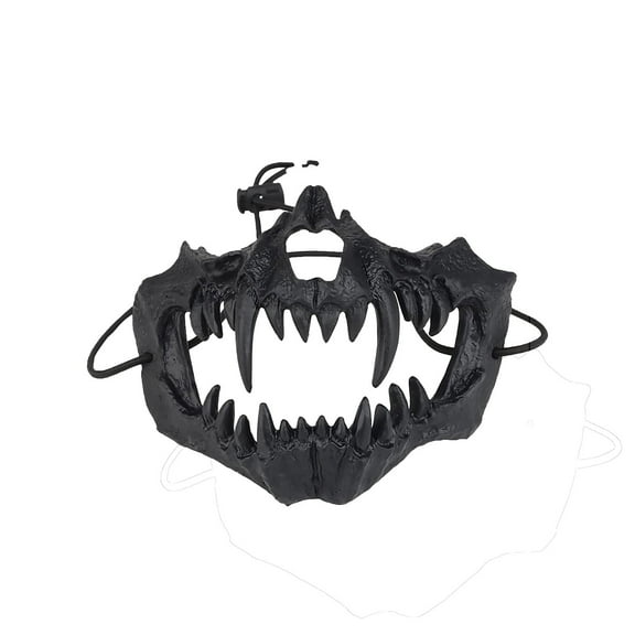 ZMKIAG Resin Skull Mask Decoration - Classic Animal Skeleton and Sharp Teeth for Halloween & Costume Events - Scary Collectible Display Piece - Unique Spooky Decor for Horror Enthusiasts