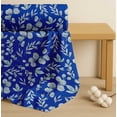 thumbnail image 4 of Soimoi Blue Cotton Voile Fabric Flower Leaves Printed Craft Fabric by the Yard 42 Inch Wide, 4 of 7