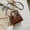 darkbrown, variant on Fashion Small Shoulder Bags For Women Solid Color Pu Leather Mini Crossbody Messenger Bag Female Summer Handbag Purse Totes