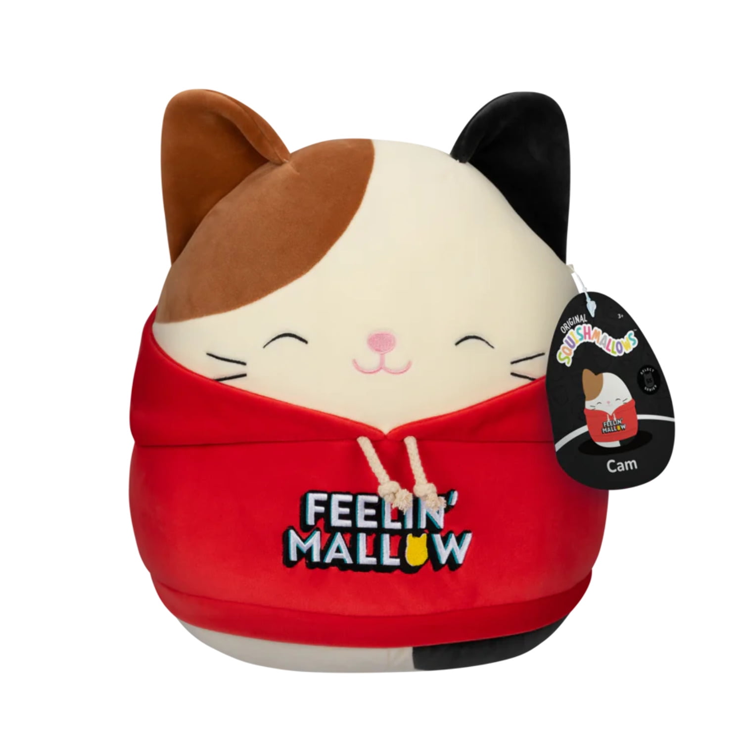 Squishmallows Select Series Cam the Calico Cat in Hoodie 12 Stuff Plush
