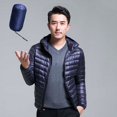 thumbnail image 1 of Chaqueta de plumón plegable ultraligera para todas las estaciones para hombre, abrigo transpirable resistente al agua y al viento, chaquetas con capucha de gran tamaño para hombre Tan Jianjun  unisex, 1 of 2