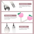 thumbnail image 4 of EeaseCA 4 Pcs Outils de Table Créatifs en Forme de Fruit Fourchette Cuillère en Acier Inoxydable, 4 of 7