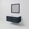 thumbnail image 6 of Castor 48 in W Blue Single Bath Vanity Carrara Marble Top and 43 in Mirror, 6 of 11