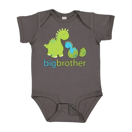 

Inktastic Happy Dinosaur New Big Brother Gift Baby Boy Bodysuit